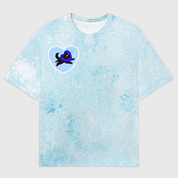 Футболка оверсайз мужская Ледяное сердце и кошка любви, цвет: 3D-принт