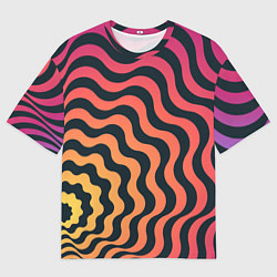 Футболка оверсайз мужская Абстрактный градиентовый узор, цвет: 3D-принт