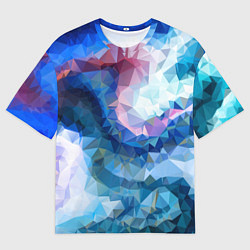 Мужская футболка оверсайз Blue mosaic