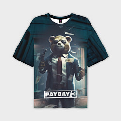 Футболка оверсайз мужская Payday 3 bear, цвет: 3D-принт