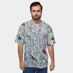 Футболка оверсайз мужская Вся в пайетках, цвет: 3D-принт — фото 2