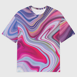 Мужская футболка оверсайз Scarlet waves