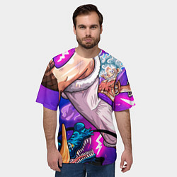 Футболка оверсайз мужская Луффи Бог Ника, цвет: 3D-принт — фото 2
