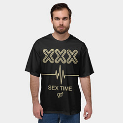 Футболка оверсайз мужская Sex Time, цвет: 3D-принт — фото 2