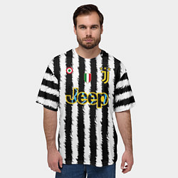 Футболка оверсайз мужская ФК Ювентус форма 2324 домашняя, цвет: 3D-принт — фото 2