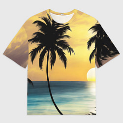 Мужская футболка оверсайз Вечер на отдыхе