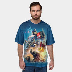 Футболка оверсайз мужская Трансформеры 7: Все персонажи, цвет: 3D-принт — фото 2