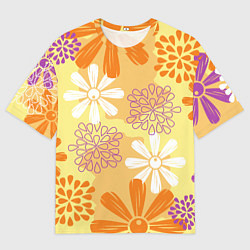 Футболка оверсайз мужская Ромашкин день, цвет: 3D-принт