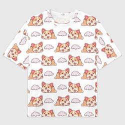 Футболка оверсайз мужская Corgi dreams, цвет: 3D-принт