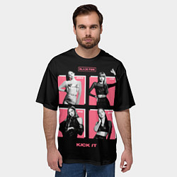 Футболка оверсайз мужская Blackpink Kick it, цвет: 3D-принт — фото 2