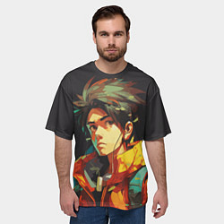 Футболка оверсайз мужская Аниме в живописи, цвет: 3D-принт — фото 2