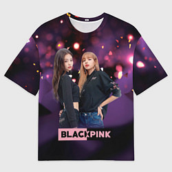 Футболка оверсайз мужская Blackpink purple, цвет: 3D-принт