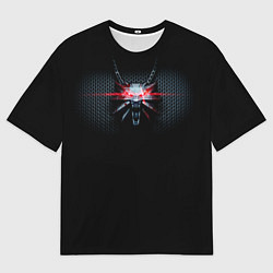 Футболка оверсайз мужская Ведьмак - Wither - медальон на кольчуге, цвет: 3D-принт