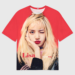 Футболка оверсайз мужская Blackpink Lisa bright makeup, цвет: 3D-принт