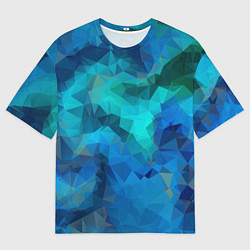Мужская футболка оверсайз Blue fantasy