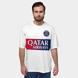 Футболка оверсайз мужская Килиан Мбаппе форма ПСЖ 2324 гостевая, цвет: 3D-принт — фото 2