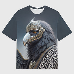 Футболка оверсайз мужская Ворон викинг, цвет: 3D-принт