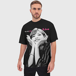 Футболка оверсайз мужская Blackpink Lisa gesture of love, цвет: 3D-принт — фото 2