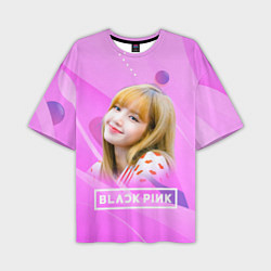 Футболка оверсайз мужская Blackpink Lisa pink, цвет: 3D-принт