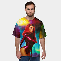 Футболка оверсайз мужская Девушка на планете бурь, цвет: 3D-принт — фото 2