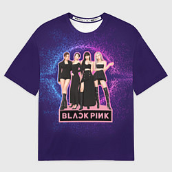 Мужская футболка оверсайз Blackpink девушки с лого
