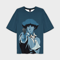 Футболка оверсайз мужская Spike Spiegel blue, цвет: 3D-принт