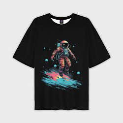 Футболка оверсайз мужская Летящий космонавт, цвет: 3D-принт