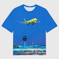 Футболка оверсайз мужская S7 Боинг 737, цвет: 3D-принт