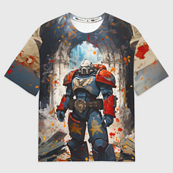 Футболка оверсайз мужская Космодесант - Warhammer 40k, цвет: 3D-принт