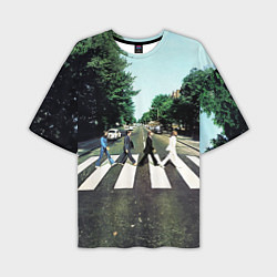 Мужская футболка оверсайз The Beatles альбом Abbey Road