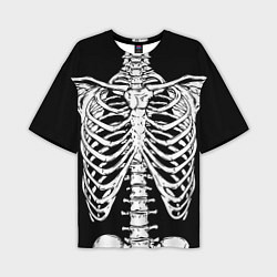 Мужская футболка оверсайз Skeleton ribs
