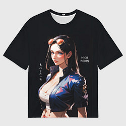 Футболка оверсайз мужская Нико Робин с очками - One Piece, цвет: 3D-принт