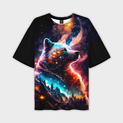 Мужская футболка оверсайз Космический звездный медведь