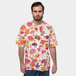 Футболка оверсайз мужская Морской пляж, цвет: 3D-принт — фото 2