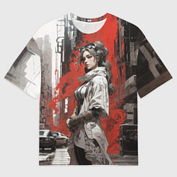 Футболка оверсайз мужская Леди на променаде, цвет: 3D-принт
