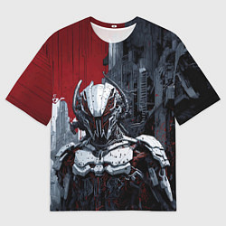 Футболка оверсайз мужская Мобильный воин, цвет: 3D-принт