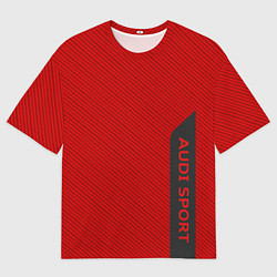 Футболка оверсайз мужская Audi sport carbone, цвет: 3D-принт