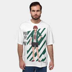 Футболка оверсайз мужская Tomo Aizawa - Томо девушка, цвет: 3D-принт — фото 2