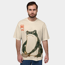 Футболка оверсайз мужская Лягушка - Мацумото Ходжи, цвет: 3D-принт — фото 2