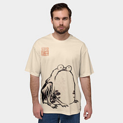Футболка оверсайз мужская Лягушка - Ито Джакучу, цвет: 3D-принт — фото 2