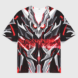 Футболка оверсайз мужская Инопланетный красный скелет, цвет: 3D-принт