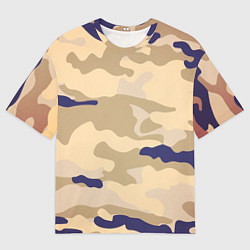 Футболка оверсайз мужская Камуфляжный узор веенний, цвет: 3D-принт