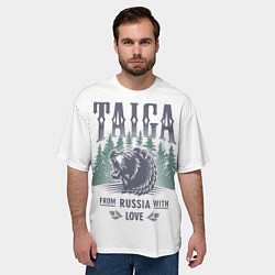 Футболка оверсайз мужская Тайга - из России с любовью, цвет: 3D-принт — фото 2