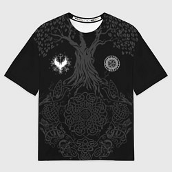 Мужская футболка оверсайз Руническая