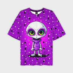 Футболка оверсайз мужская Alien - purple color, цвет: 3D-принт