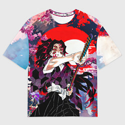 Футболка оверсайз мужская Кокушибо первая луна - Клинок рассекающий демонов, цвет: 3D-принт