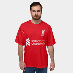 Футболка оверсайз мужская Макаллистер Ливерпуль форма 2324 домашняя, цвет: 3D-принт — фото 2