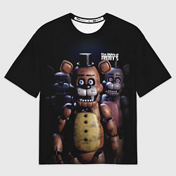 Футболка оверсайз мужская Five Nights at Freddys персонажи, цвет: 3D-принт