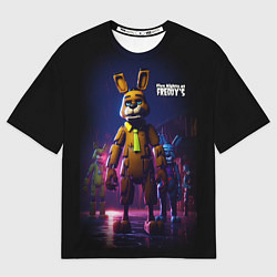 Футболка оверсайз мужская Five Nights at Freddys horror, цвет: 3D-принт