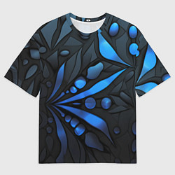 Мужская футболка оверсайз Black blue elements